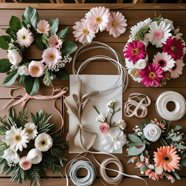 floral hair pieces, craft project