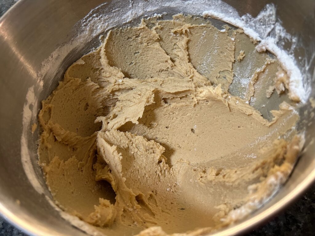 cookie batter for Rolls Royce cookies