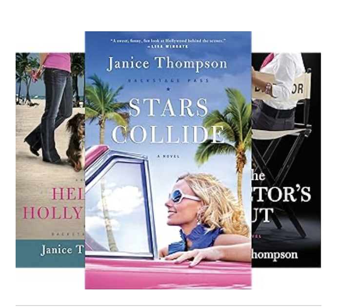 Backstage Pass book series from author Janice Thompson: Stars Collide, Hello Hollywood, The Director's Cut