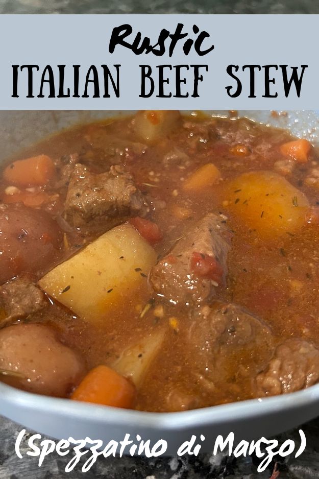 Rustic Italian Beef Stew pin for Pinterest